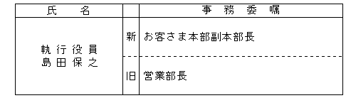 執行役員人事