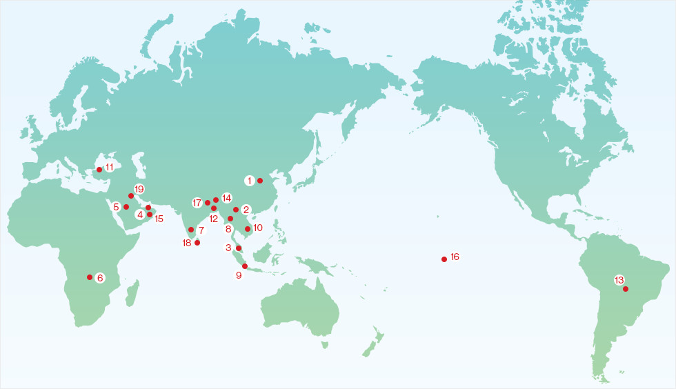 Major Overseas Consulting Map