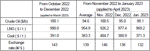 (2) Changes in fuel prices