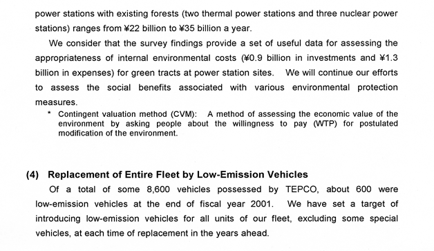 Notable Topics of TEPCO Environmental Action Report 2002