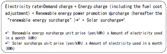 Electricity rate calculation (Metered supply)