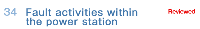 Fault activities within the power station