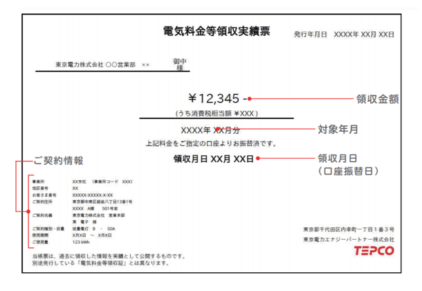 電気料金等領収証