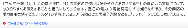 でんき予報について