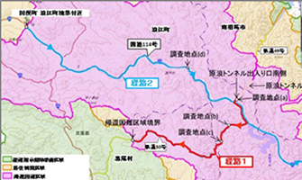 県道49号・50号及び国道114号（帰還困難区域）のモニタリングへの対応