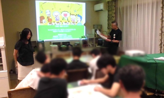 ボランティア活動に参加している生徒への放射線教育に協力