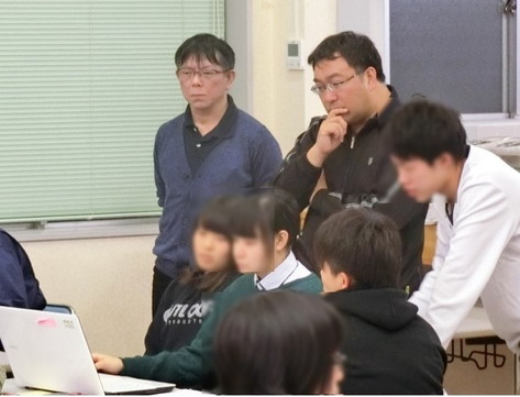 個人線量マップ作成の技術サポートの様子