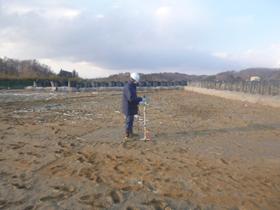 空間線量率の測定状況