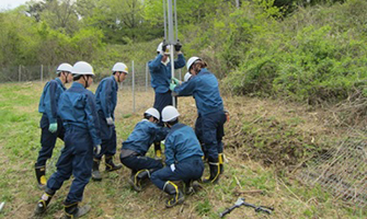 大規模侵入防止柵の設置