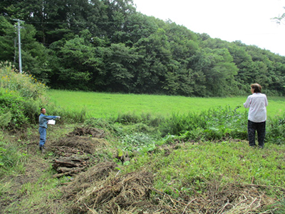 現場確認の様子（川俣町）[2019年9月11日撮影]
