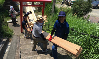 諏訪神社再建に向けた協力