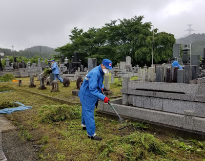浪江町　除草後の集積【2020年7月16日撮影】