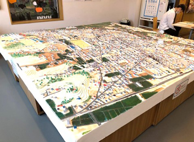 小高地区が再現された模型