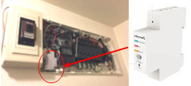 電力センサー設置例（主幹ブレーカーに設置）