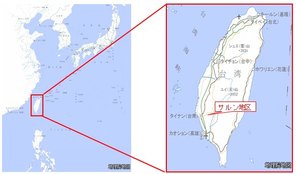 台南市サルン地区の位置