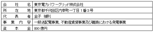 東京電力パワーグリッドの概要