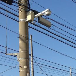 電柱への防犯カメラ設置