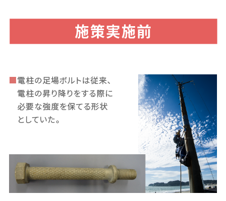 ボルトの仕様の見直し実施効果（施策実施前）